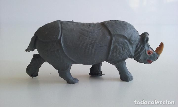 Figuras de goma y PVC: FIGURA RINOCERONTE DETERGENTE OMO. - Foto 1