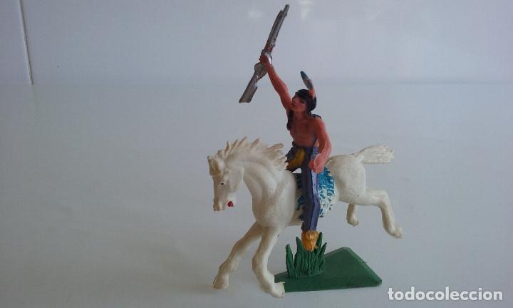 Figuras de goma y PVC: INDIO A CABALLO OESTE JECSAN. - Foto 1