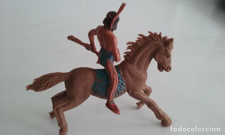 Figuras de goma y PVC: INDIO A CABALLO OESTE JECSAN. - Foto 2
