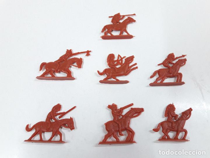 Figuras de goma y PVC: LOTE DE SOLDADITOS MONTAPLEX . INDIOS - Foto 2