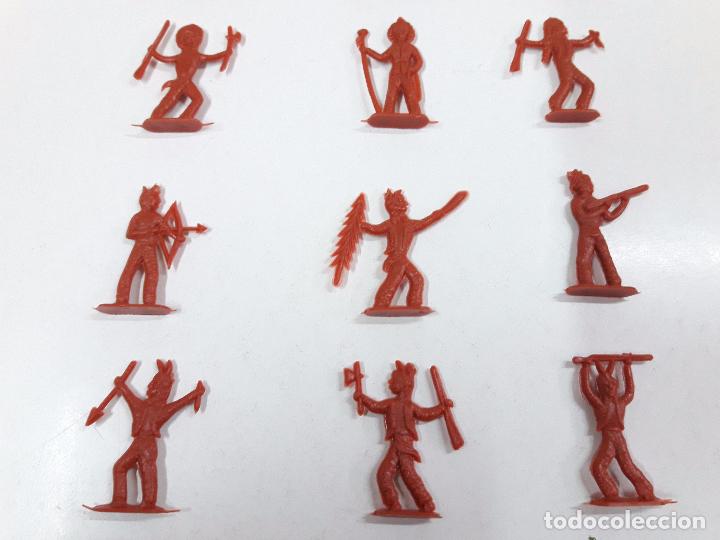 Figuras de goma y PVC: LOTE DE SOLDADITOS MONTAPLEX . INDIOS - Foto 3