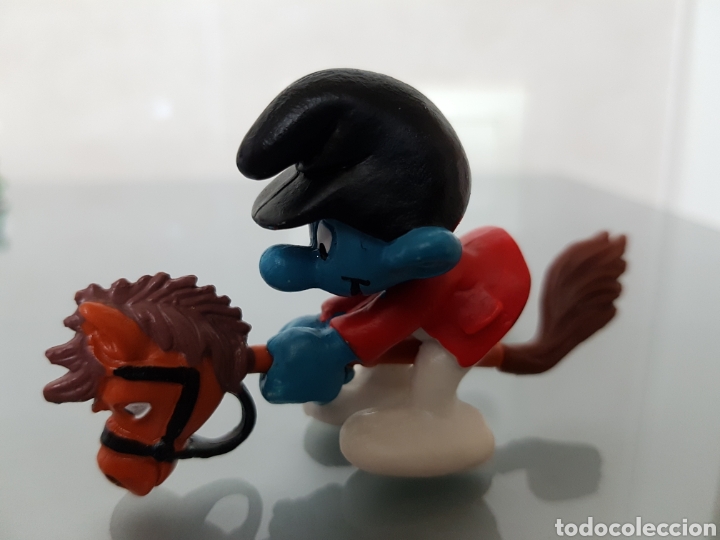 Figuras de goma y PVC: PITUFO PVC CABALLITO SCHLEICH DIFICIL - Foto 3