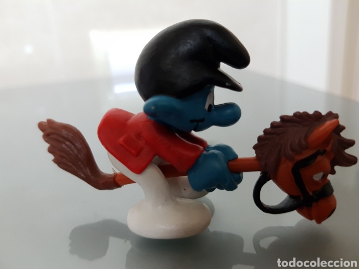 Figuras de goma y PVC: PITUFO PVC CABALLITO SCHLEICH DIFICIL - Foto 4
