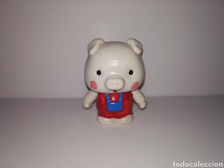 Figuras de goma y PVC: Figura de cerdito PVC Marca W (A&ntilde;os 80)