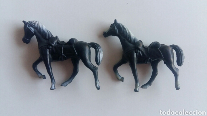 Figuras de goma y PVC: 2 CABALLOS Goma Comansi - Foto 2