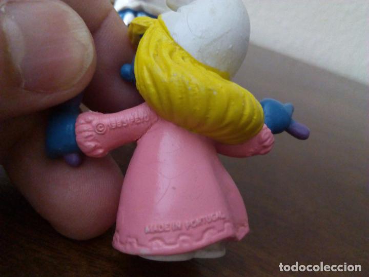 Figuras de goma y PVC: 3 Pitufos Schleich. A&ntilde;os 80. - Foto 7