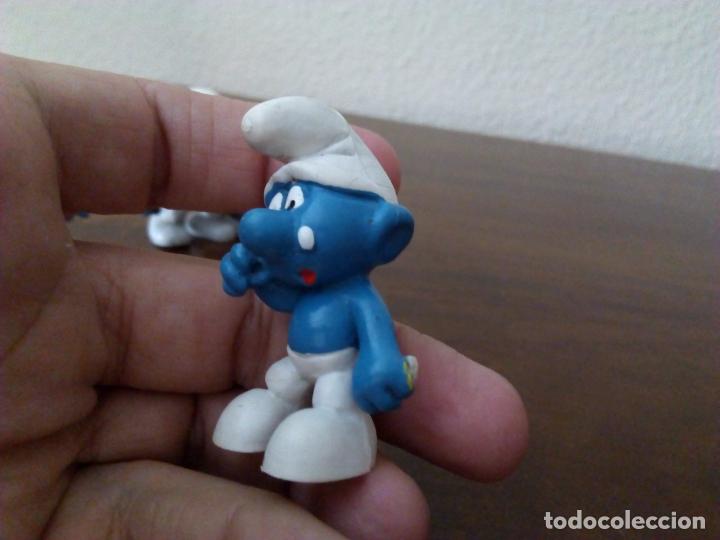 Figuras de goma y PVC: 3 Pitufos Schleich. A&ntilde;os 80. - Foto 8