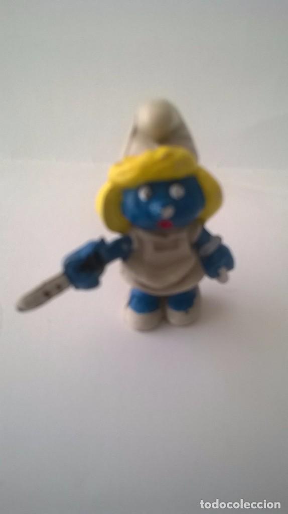 Figuras de goma y PVC: PITUFINA ENFERMERA - PITUFOS - Foto 1