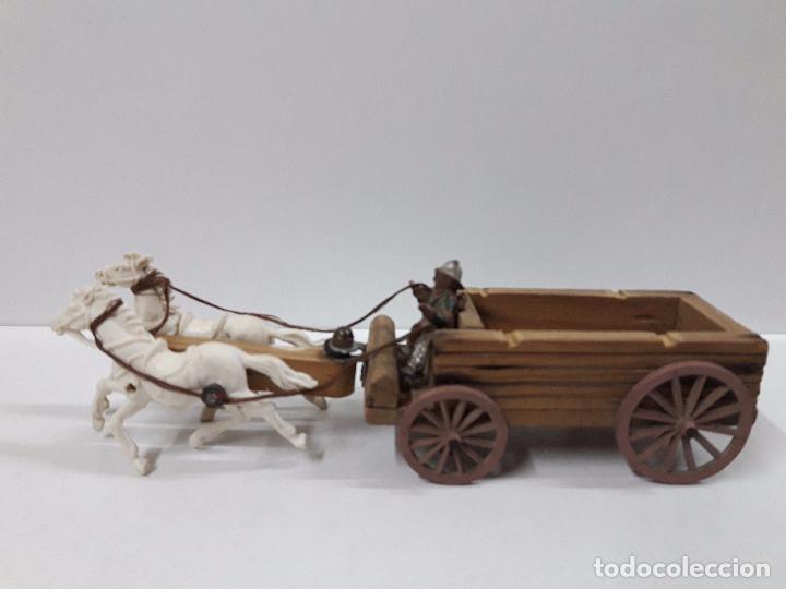 Figuras de goma y PVC: CARRETA DE MADERA CON CONDUTOR - Foto 5