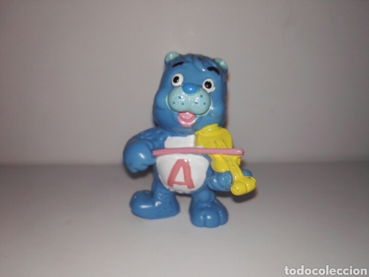 Figuras de Goma y PVC: Oso amoroso Azul viol&iacute;n PVC Marca W a&ntilde;os 80