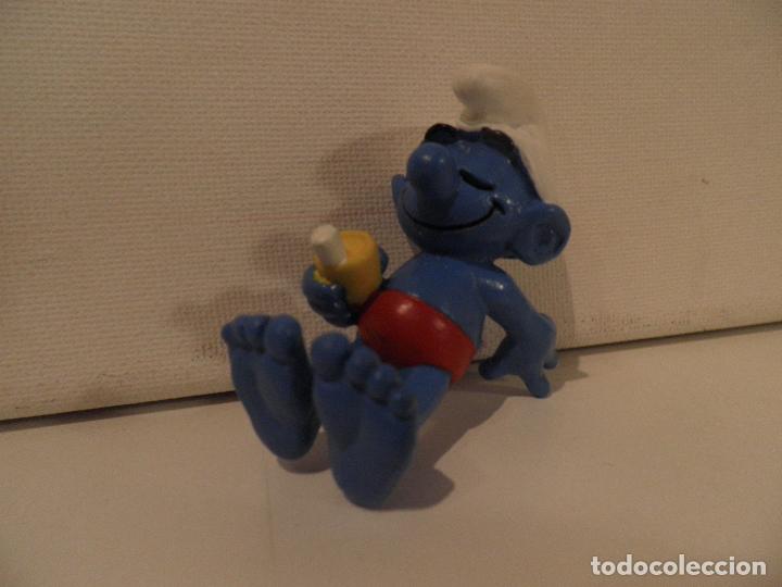 Figuras de goma y PVC: PITUFO CON BIBERON A&Ntilde;OS 80 - Foto 1