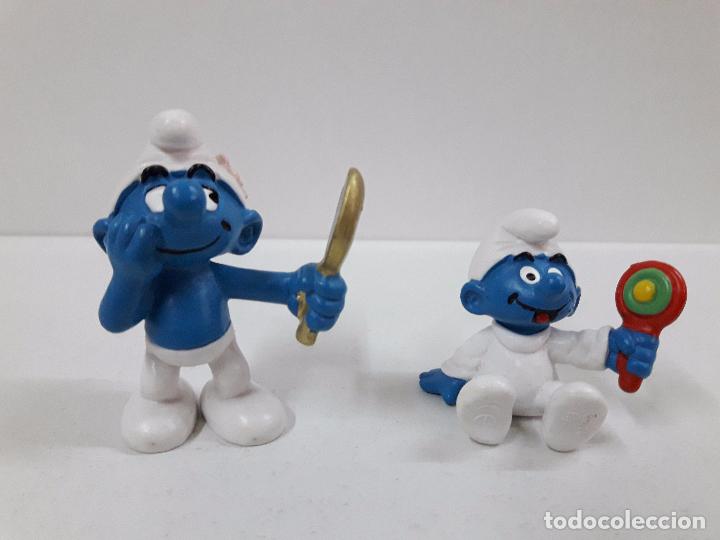 Figuras de goma y PVC: LOTE DE CUATRO PITUFOS - Foto 3