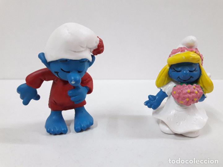 Figuras de goma y PVC: LOTE DE CUATRO PITUFOS - Foto 4