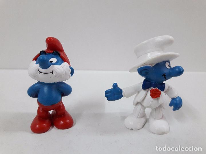 Figuras de goma y PVC: LOTE DE CUATRO PITUFOS - Foto 4