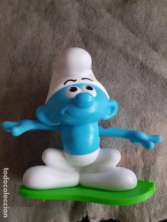 Figure di Gomma e PVC: FIGURA GRANDE DE PITUFO, 12 CENT&Iacute;METROS. NUEVA. PERFECTO ESTADO. MUEVE LOS BRAZOS.