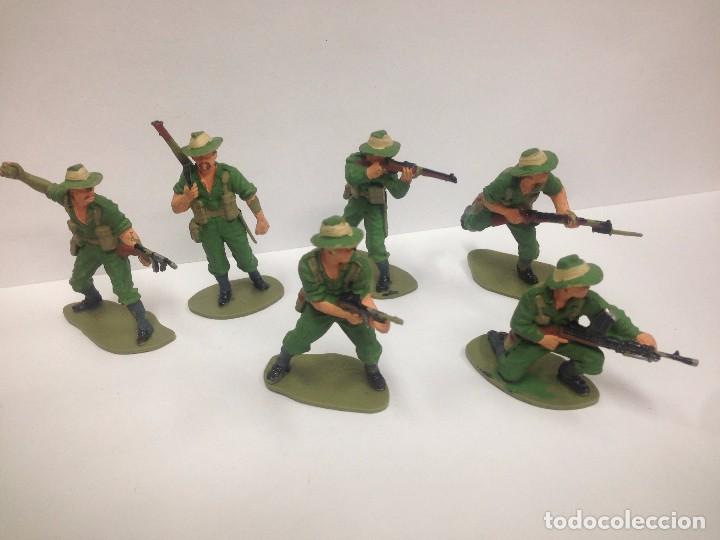Lote 6 Figuras en Pvc Soldados Ejercito Australiano Miden 7 Cmts