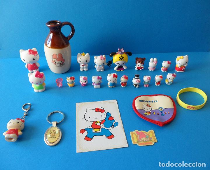Figuras de goma Kinder: Lote de figuras y objetos varios - Hello Kitty - Sanrio - Foto 1