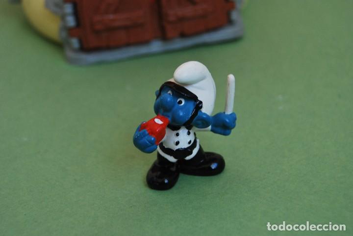 Figuras de Goma y PVC: PITUFO AGENTE DE TR&Aacute;FICO - FIGURA DE PVC