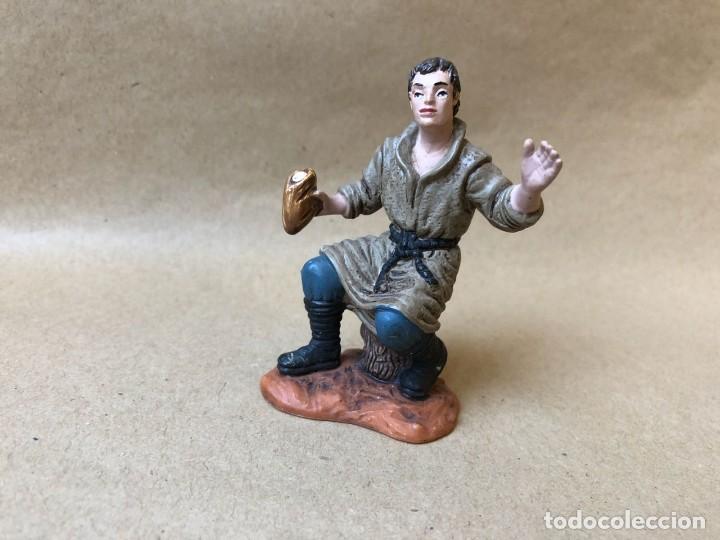 Gummi- und PVC-Figuren: PASTOR DE OLIVER SERIE DE LUJO EN PLASTICO CON SELLO OLIVER FIGURAS DE BELEN O NACIMIENTO