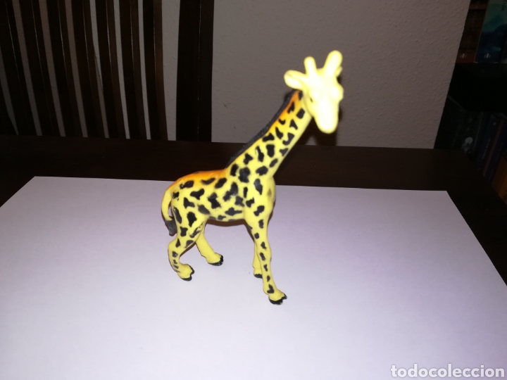 Gummi- und PVC-Figuren: MINILAND JIRAFA DE PVC MADE IN SPAIN A&Ntilde;OS 90 SERIE ANIMALES SALVAJES