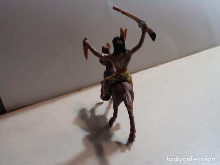 Figuras de goma y PVC: FIGURA DE PL&Aacute;STICO INDIO A CABALLO COMANSI - Foto 2