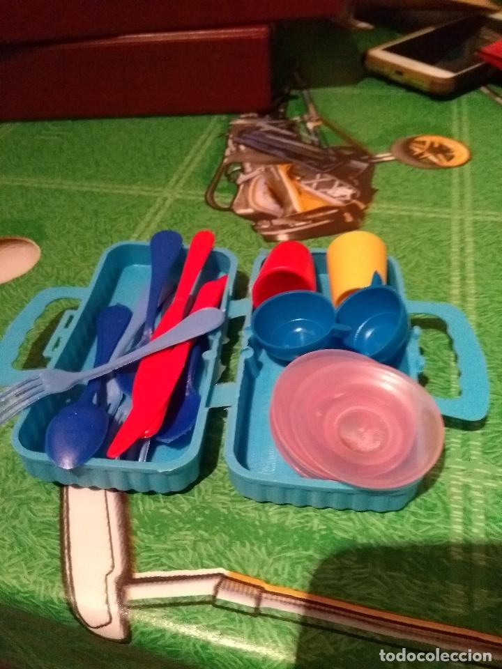 Figuras de goma y PVC: ANTIGUO SET DE CACHARRITOS DE COCINA - Foto 4