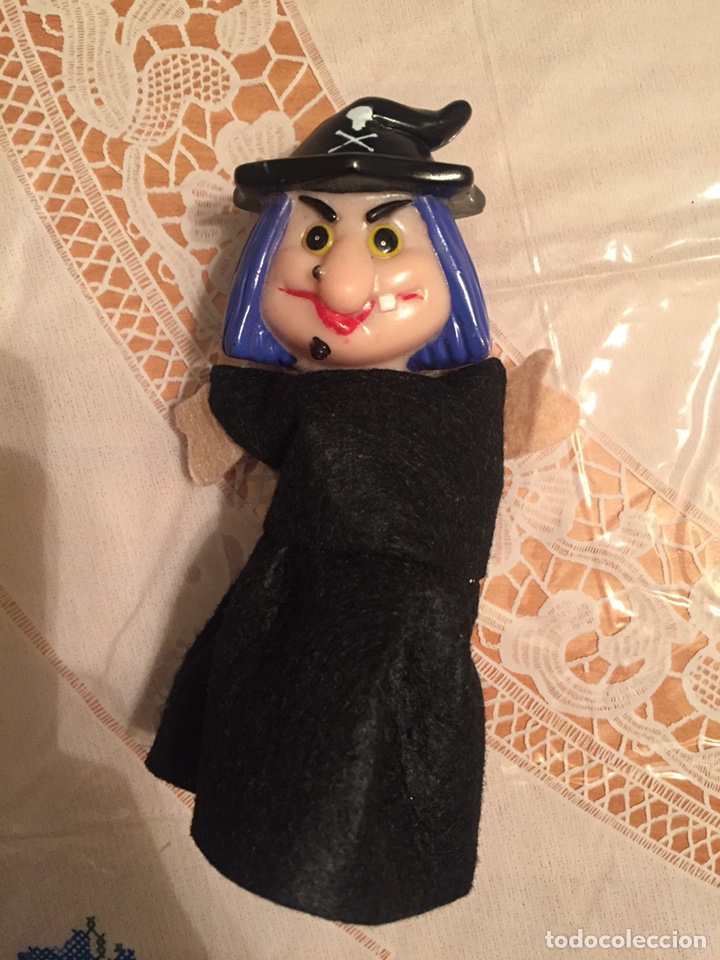 Figuras de Goma y PVC: Marioneta de dedo bruja infantil cuentos