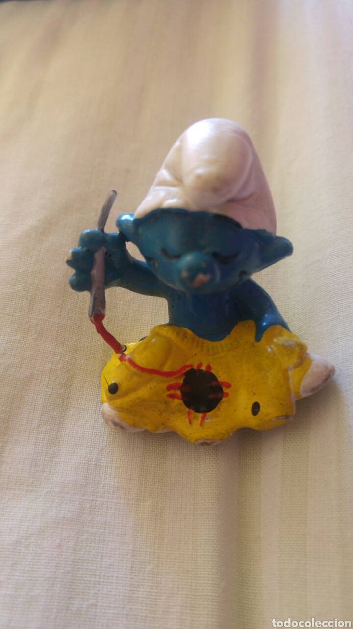 Figuras de goma y PVC: Pitufo sastre pvc peyo - Foto 1