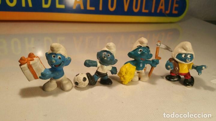 Figuras de goma y PVC: 4 Figuras Pitufo Smurf, sin marca - Foto 1