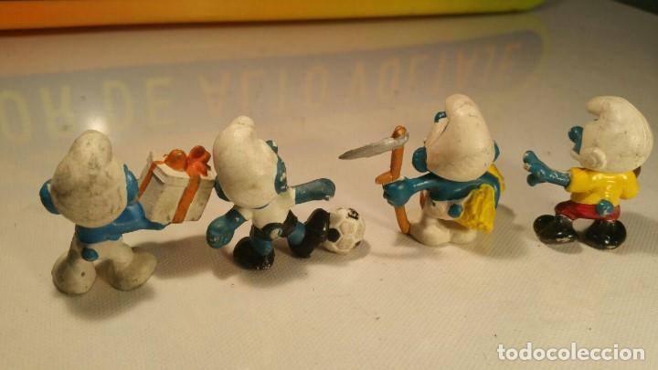 Figuras de goma y PVC: 4 Figuras Pitufo Smurf, sin marca - Foto 2