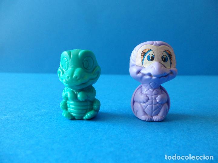 Figuras de goma y PVC: Lote de Capuchones de L&aacute;piz - Cocodrilo y Tortuga - Foto 1