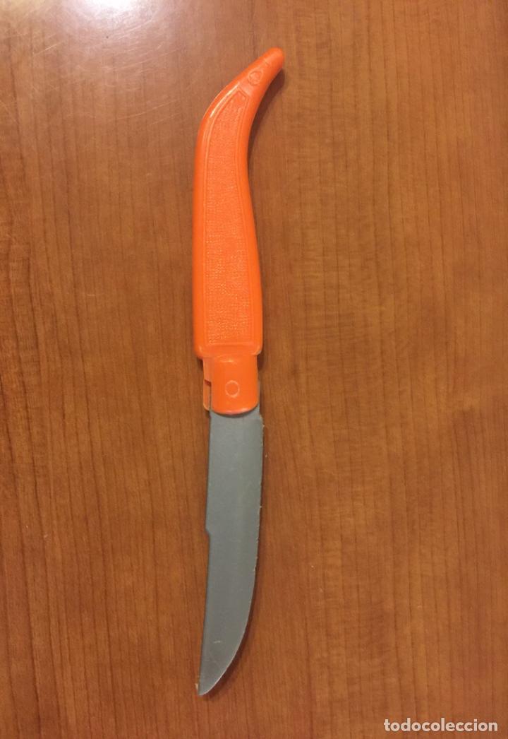 Figuras de goma y PVC: NAVAJA DE JUGUETE (PLASTICO). ABIERTA 14 CM.