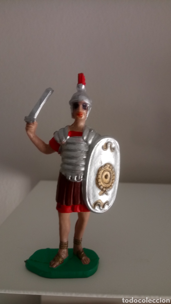Figuras de goma y PVC: SOLDADO ROMANO DE OLIVER. - Foto 1