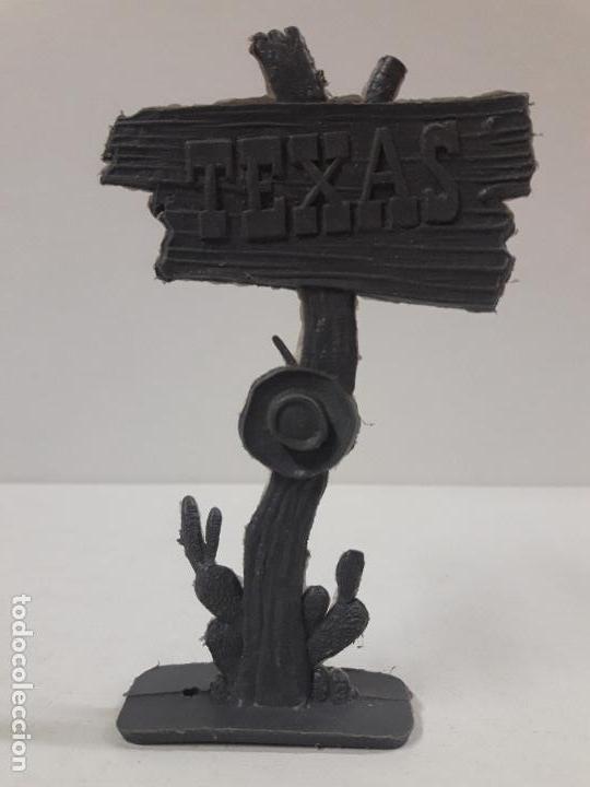 Figuras de goma y PVC: CARTEL DE TEXAS . COMPLEMENTO PARA DECORADO DEL OESTE - Foto 1