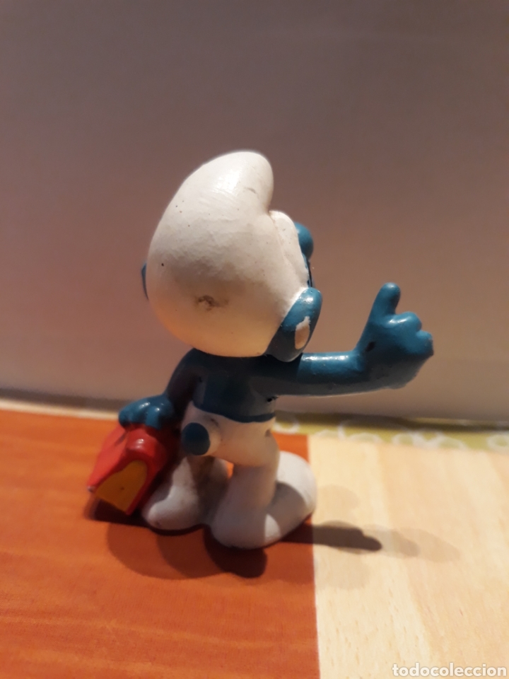 Figuras de goma y PVC: Pitufo sabio con libro - peyo - Foto 2