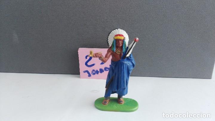 Figuras de goma y PVC: ANTIGUA FIGURA DE INDIO ELASTOLIN - Foto 1