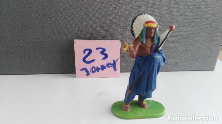 Figuras de goma y PVC: ANTIGUA FIGURA DE INDIO ELASTOLIN - Foto 2