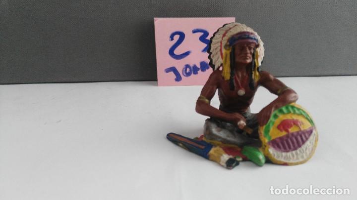 Figuras de goma y PVC: ANTIGUA FIGURA DE INDIO ELASTOLIN - Foto 1