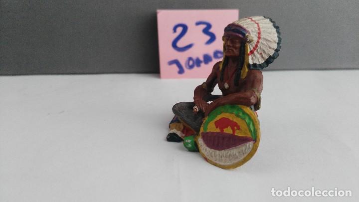 Figuras de goma y PVC: ANTIGUA FIGURA DE INDIO ELASTOLIN - Foto 3