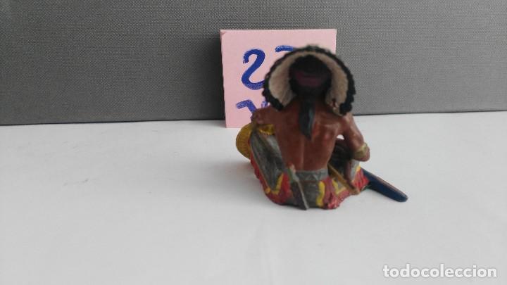 Figuras de goma y PVC: ANTIGUA FIGURA DE INDIO ELASTOLIN - Foto 4