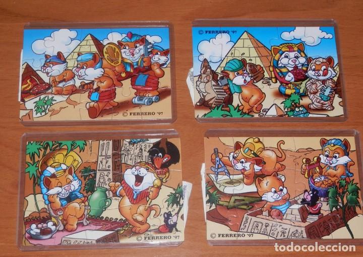 Figure di Gomma e PVC: MIEZI CATS - SERIE COMPLETA DE 4 PUZZLES DEL A&Ntilde;O DE 1997