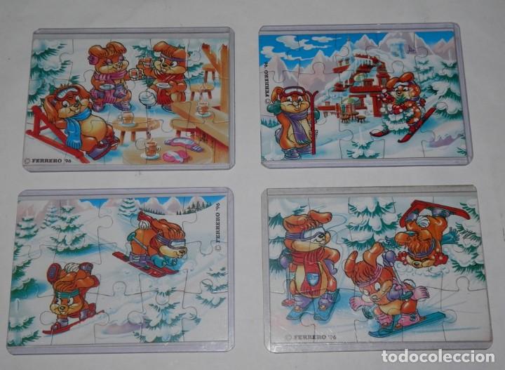 Figure di Gomma e PVC: PUZZLES KINDER SUPRISE - SERIE  HANNY BUNNYN'S COMPLETA DEL A&Ntilde;O DE 1996