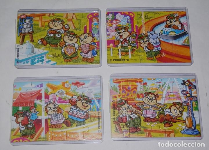 Figure di Gomma e PVC: PUZZLES KINDER SUPRISE - SERIE DIE TOP TEN TEDDIES COMPLETA DEL A&Ntilde;O DE 1996