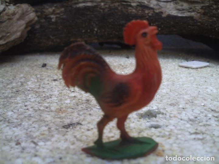 Figuras de goma y PVC: gallo rojo de pech - Foto 1
