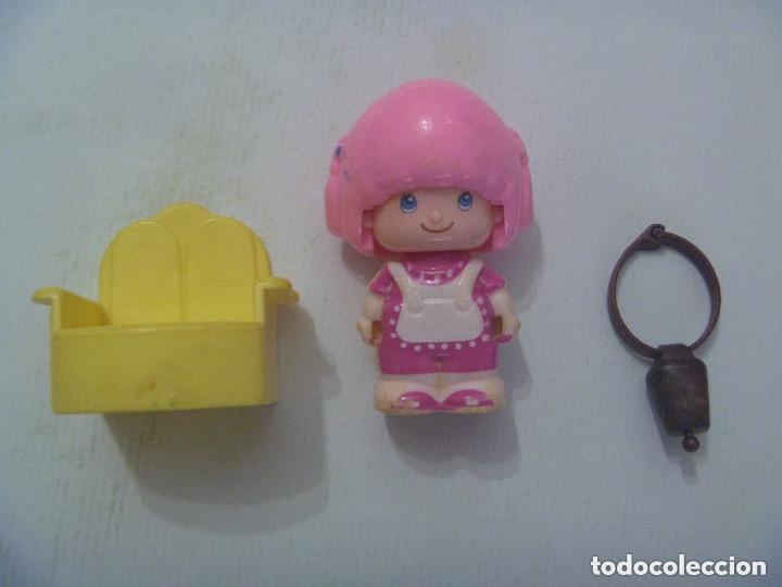 Figuras de goma y PVC: LOTE DE PIEZAS ANTIGUAS DE PINYPON : MU&Ntilde;EQUITA, CENCERRO Y SILLON