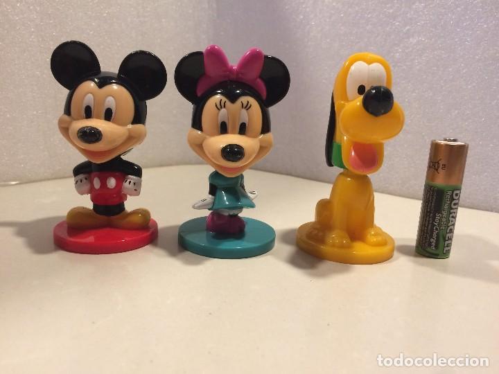 Figuras de goma y PVC: DISNEY KELLOGS - Mickey, Minnie y Pluto con cabezas mobiles - Foto 1