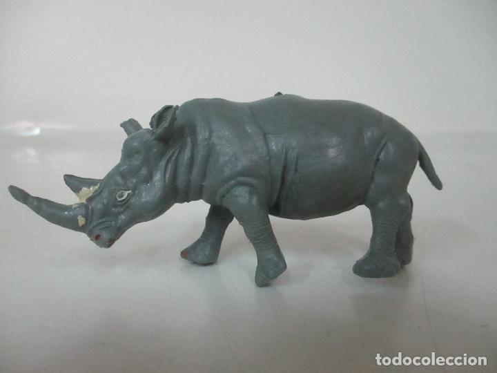 Figuras de Goma y PVC: Rinoceronte - Figura de Plástico - Zoo - Marca Comansi - Años 60 - Foto 1 - 128303991