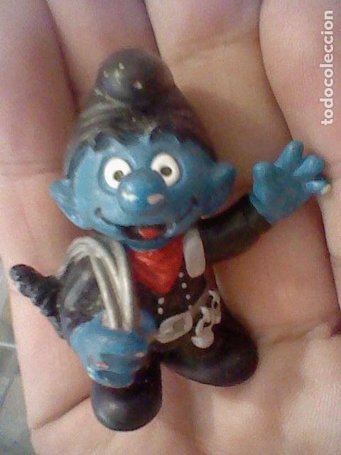 Figuras de Goma y PVC: PITUFO DESHOLLINADOR SCHLEICH PEYO 99 GOMA