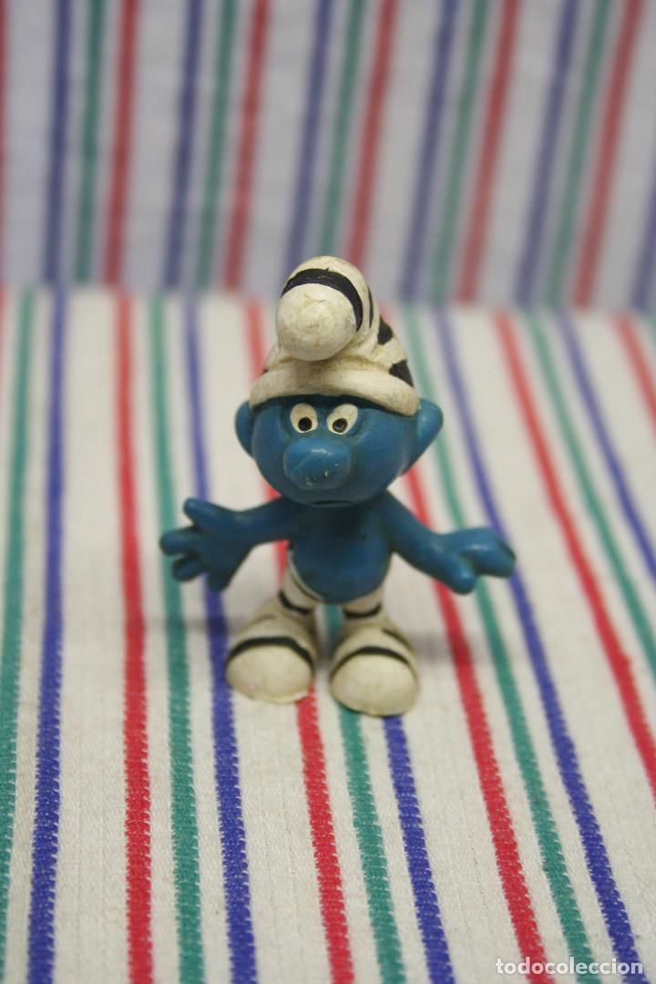 Figuras de goma y PVC: PITUFO CEBRA DE SCHLEICH-PEYO - Foto 1