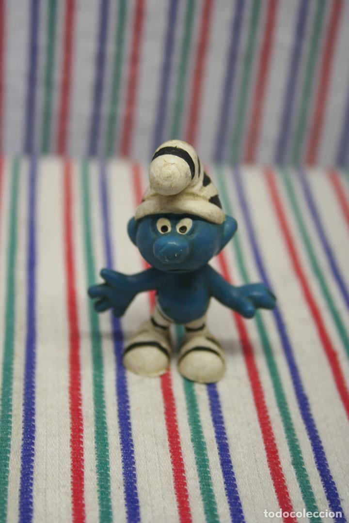 Figuras de goma y PVC: PITUFO CEBRA DE SCHLEICH-PEYO - Foto 2